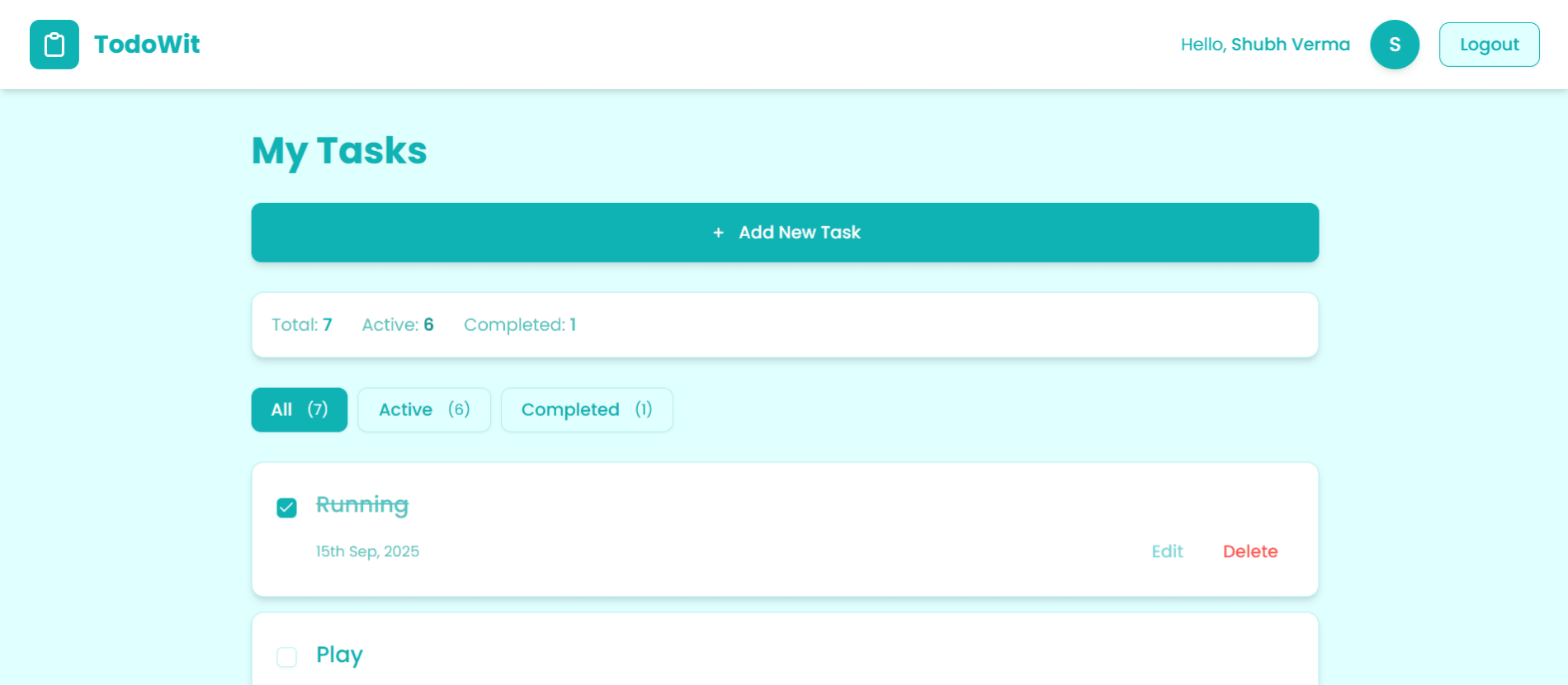 Todo in GraphQL project screenshot